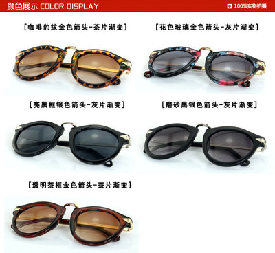 KAREN WALKER凱倫沃克歐美復古防紫外線金屬箭頭太陽鏡 時尚與防護的完美結合